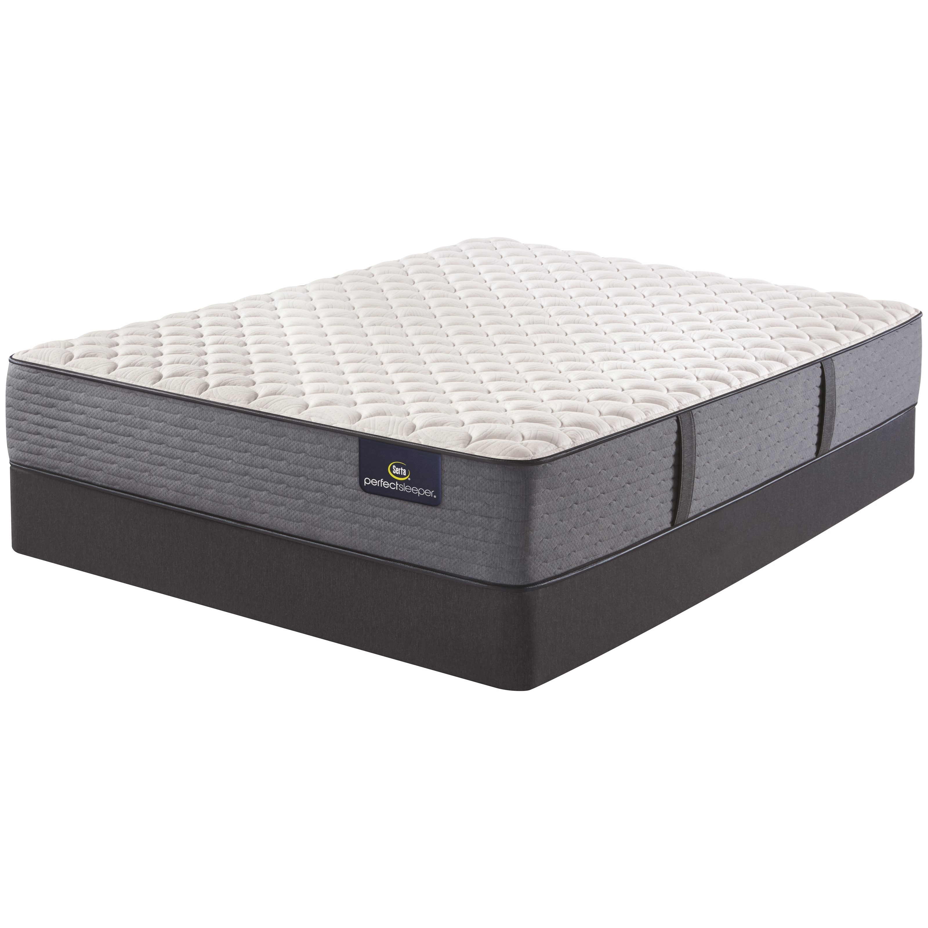 Serta Cozy Escape Firm Cal King 12" Firm Encased Coil Mattress and 5